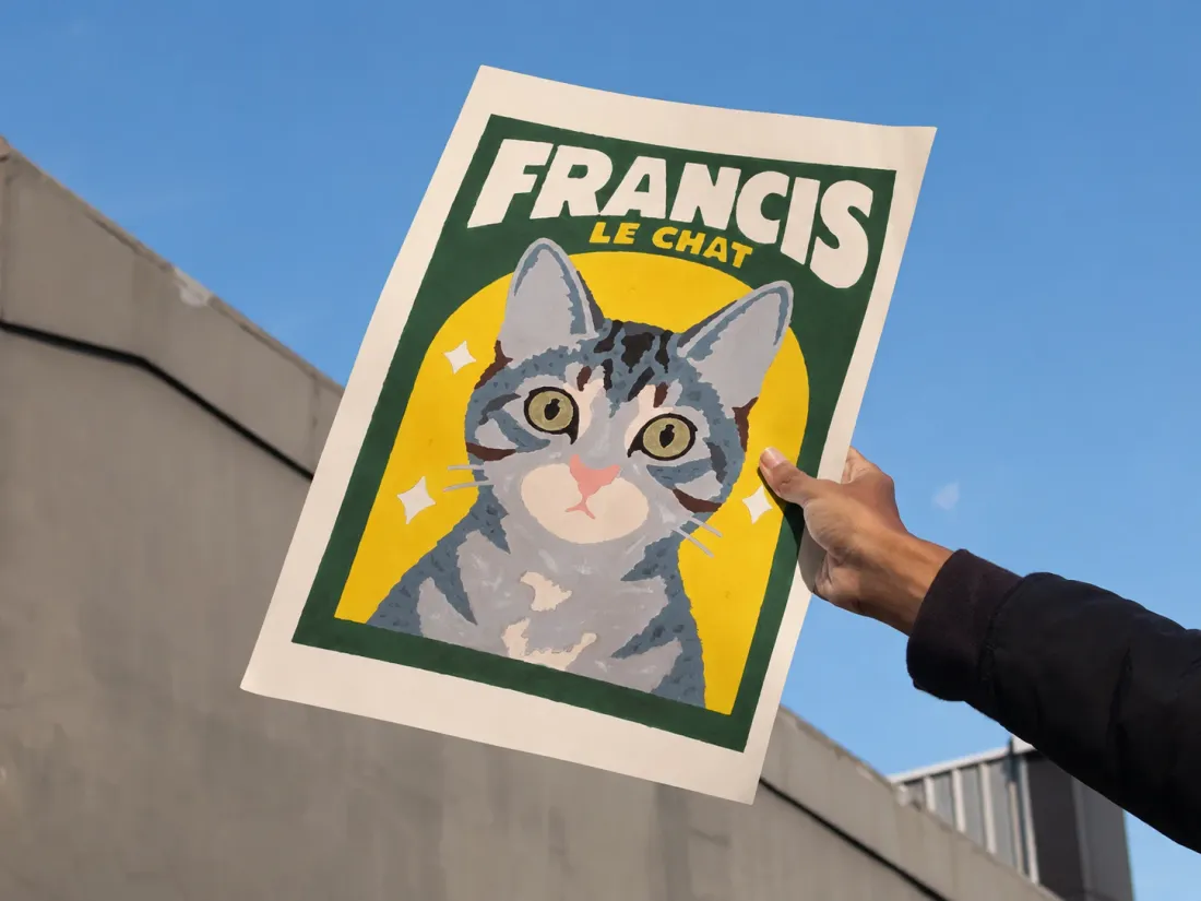 Francis the cat, finished. The sheet said brown.